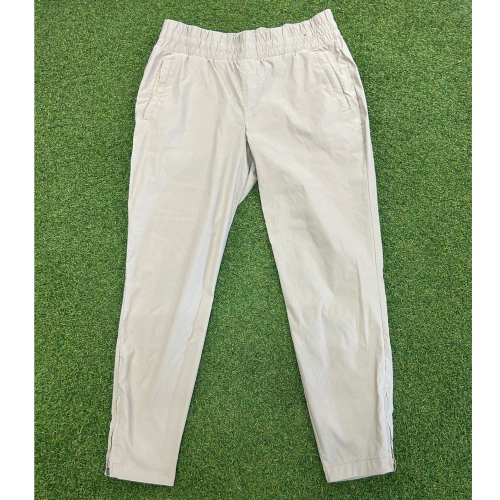 Modern Ambition Tan Technical Jogger Pants Mens Large Khaki Stretch Zipper Ankle